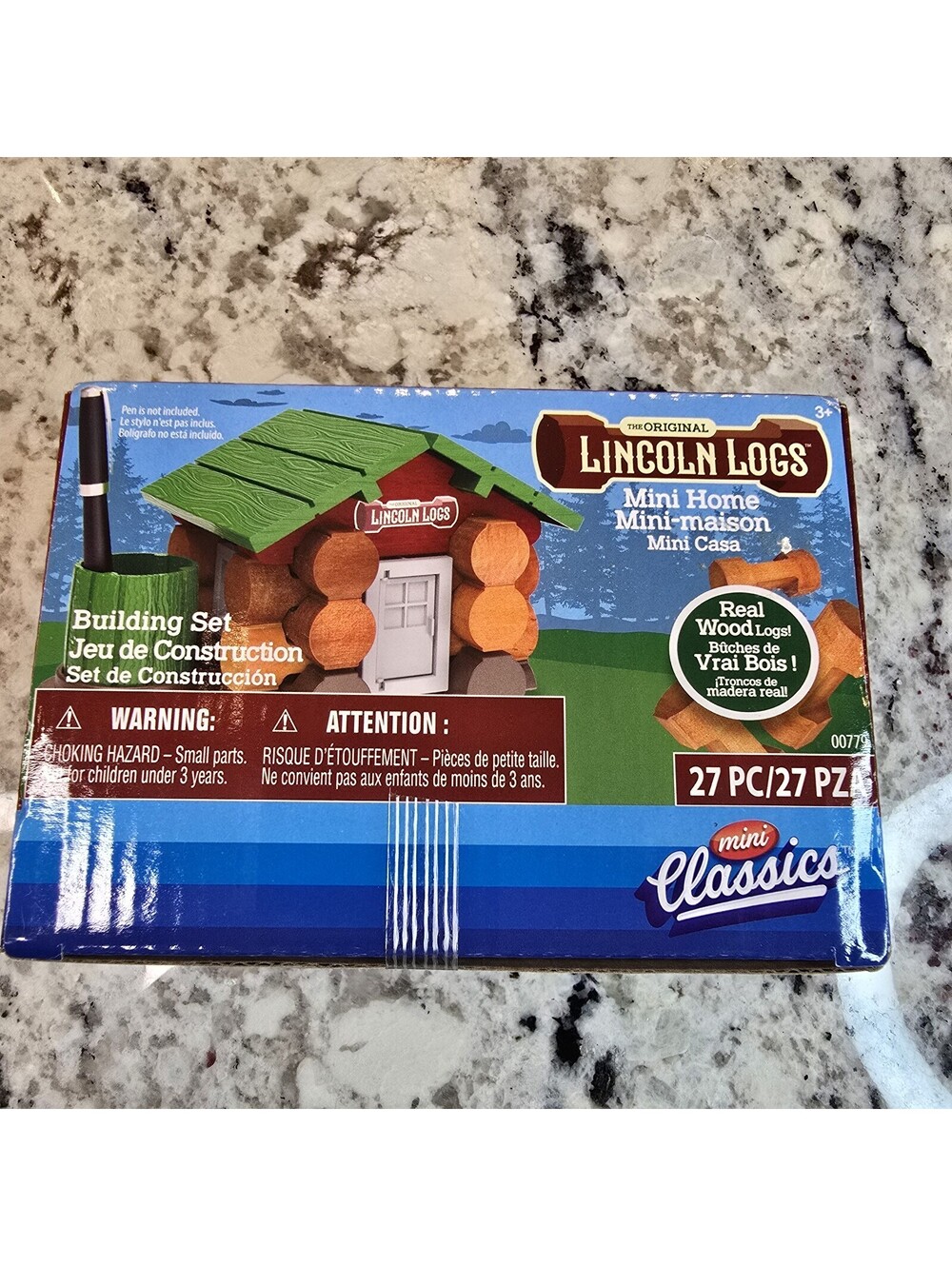 Lincoln Logs Mini Home 27-Piece Building Set – Mini Classics Real Wood Logs –New